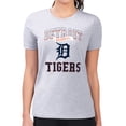 thumbnail image 4 of Women's G-III 4Her by Carl Banks Heather Gray Detroit Tigers Super-Slim Fit Lightweight Team Logo Graphic T-Shirt, 4 of 5