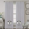 thumbnail image 2 of Kotton Culture Tab Top Semi Blackout Curtains Thermal Insulated Room Darkening Machine Washable Window Treatment Panels for Living Room, Patio Door, Bedroom (1 Panel, 100x108, Silver), 2 of 8