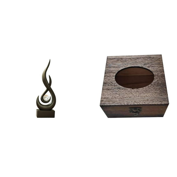 Escultura abstracta de fuego,Estatua de arte abstracto,adorno para decoración del hogar,Escultura de fuego moderna,coleccionable,regalo,Estuche de pañuelos de escritorio,Caja de pañuelos