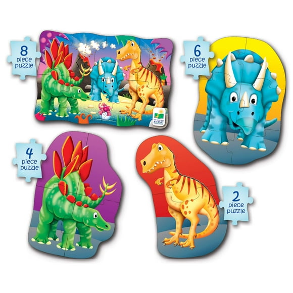 The Learning Journey: Mon Premier Ensemble de Casse-Tête 4-en-Boîte Dinosaure - Ensembles de Casse-Tête Dinosaure - Jouets et Activités Éducatifs pour Tout-Petits Enfants de 2 à 5 Ans