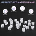 thumbnail image 2 of Uxcell 300-Pack Marcadores de Perchas para Ropa, Clips de Tamaño XL de Plástico Codificados por Color que se Ajustan a Varillas de 3mm-5mm [Blanco], 2 of 6