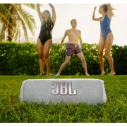 JBL Flip 6 White Portable Bluetooth Speaker and divvi! Case Bundle