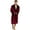 Burgundy/Black, variant on Mens Fleece Robe, Plush Collar Shawl Bathrobe for Men Long Flannel Robes(Black/Dark Grey, Large-X-Large)