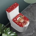 thumbnail image 3 of HELLHERO Christmas Calf Snowflake Lid Cover Set for Toilet & 2 Piece Bathroom Toilet Cover Set & Adjustable for Household, 3 of 8