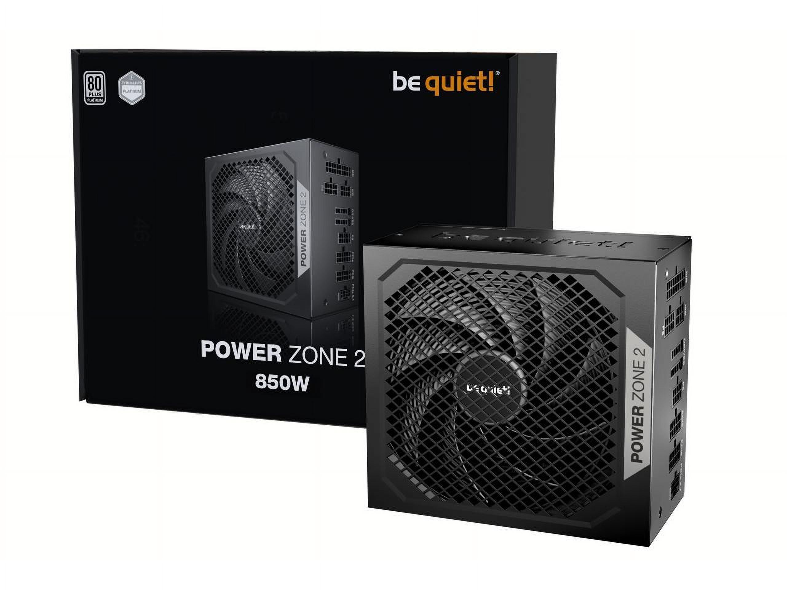 be quiet Power Zone 2 850 W ATX12V 3.1 80 PLUS® Platinum and Cybenetics Platinum  efficiency (up to 94%) Modular Power Supplies