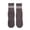 Grey, variant on Womens Pilates Yoga Crew Socks Striped Print Non Grippers Breathable Lightweight Athletic Studio Barre Socks