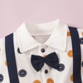 thumbnail image 4 of EnJoCho Spring Bodysuit for Toddler Baby Boys Button Bow Tie Gentleman Romper Jumpsuits Clothes Trendy Bodysuit for Little Baby Toddler Kids, 4 of 9