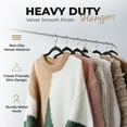 thumbnail image 2 of Velvet Clothing Hangers, 200 Pack, BlackGrayIvory, Non-Slip, 2 of 6