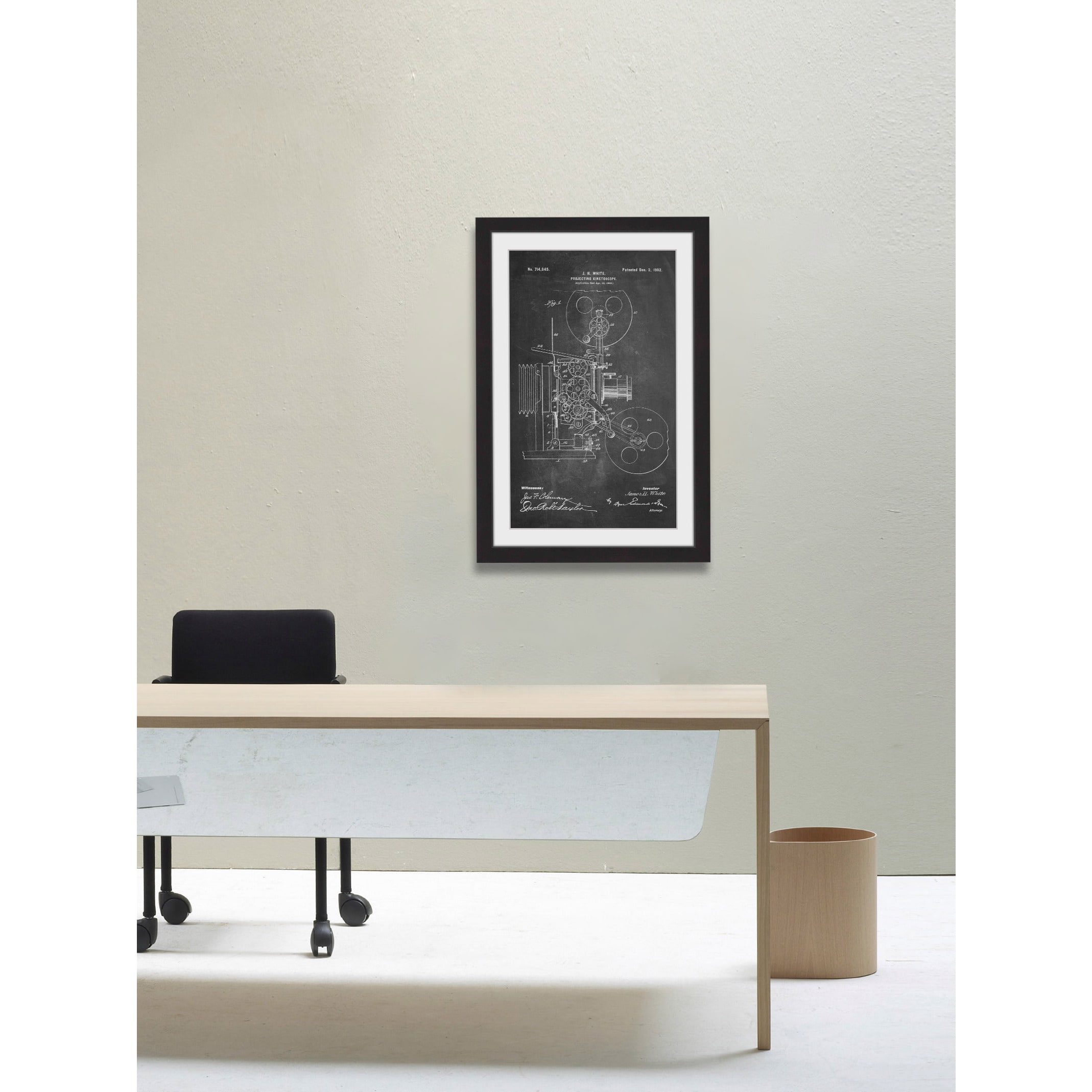 "Projector 1902 Chalk" Framed Painting Print