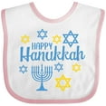 thumbnail image 3 of Inktastic Happy Hannukkah with Star and Menorah Boys or Girls Baby Bib, 3 of 4