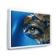 thumbnail image 3 of Designart 'Portrait of A Young Woman Model With Blue Make-Up' Modern Framed Canvas Wall Art Print, 3 of 5