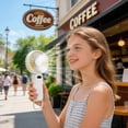 thumbnail image 6 of Portable Handheld Fan, Rechargeable Fan, 5 Speeds Mini Travel Fan, Summer Gift (1PC, White), 6 of 9