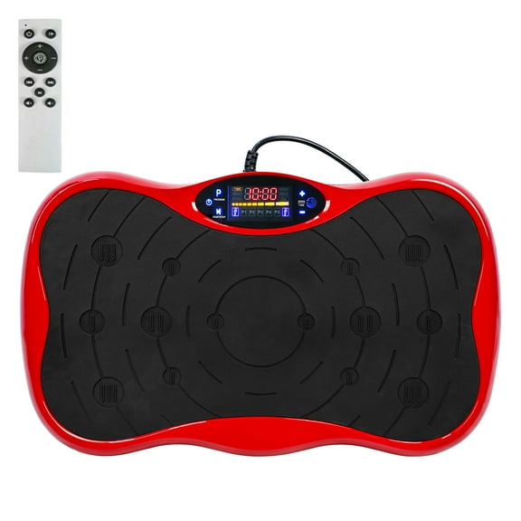 Aqmeifen Vibration Plate Exercise Machine Whole Body Workout Vibration Fitness Platform w/ Resistant Band