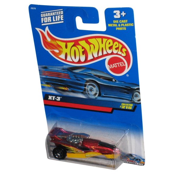 Hot Wheels XT-3 (1999) Mattel Red & Yellow Collector Toy Car #215