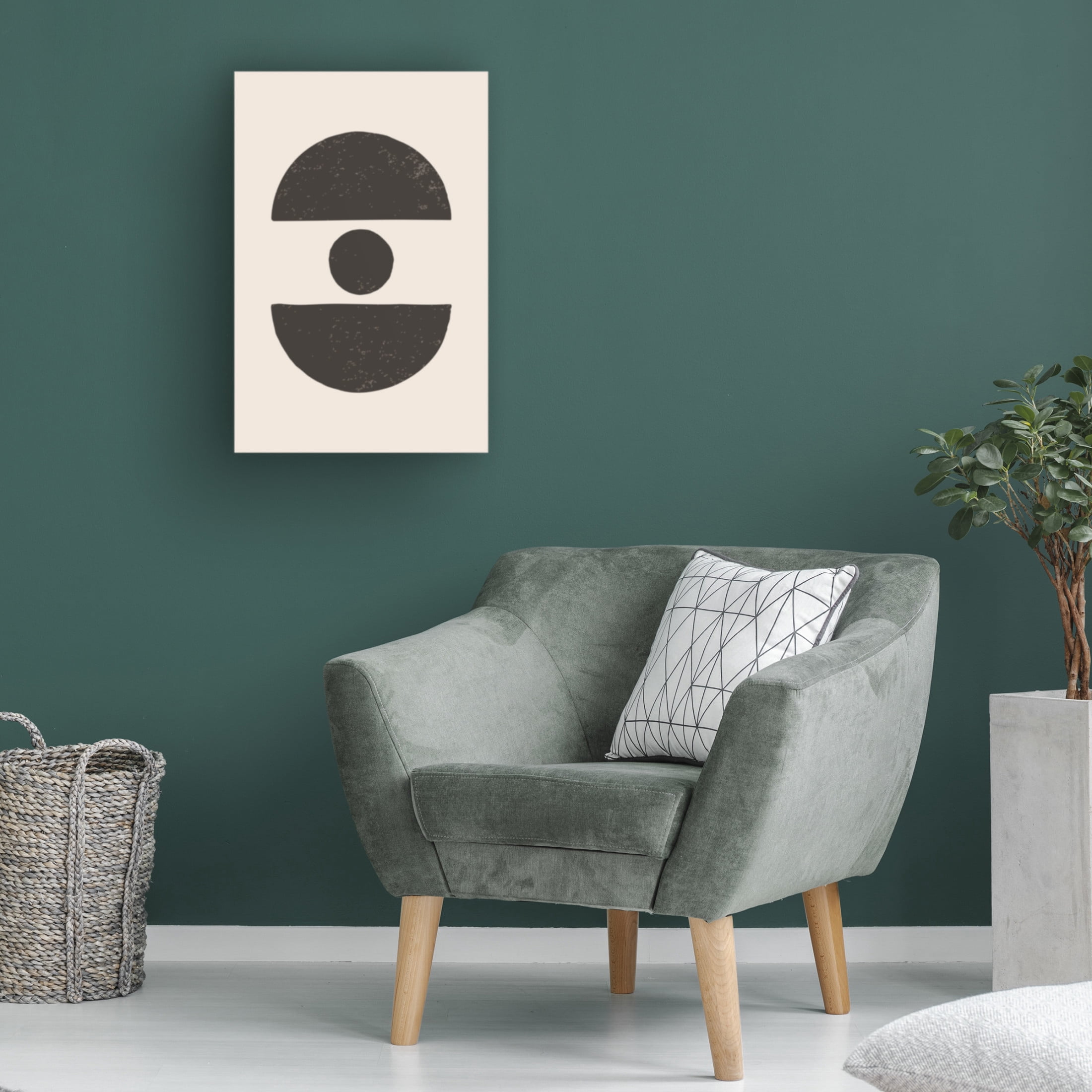 Trademark Fine Art jay stanley Black Abstract Shapes Series 4 Canvas Wall Art