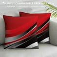 thumbnail image 3 of Nawypu  Throw Pillow Covers Modern Abstract Red Stripes Gray Black White Bold Grey Decorative Pillow Case Home Decor Square Pillowcase for Sofa Couch Car, 3 of 5