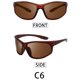 thumbnail image 1 of Gafas de sol deportivas Sincero 2 piezas polarizadas marrones UV400, 1 of 5