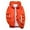 Orange, variant on Unisex Solid Color Casual Plus Size Coats Reflective Zipper Outdoor Sport Jacket for Women Simple with Hood Pockets Windproof for Running and Fall Coats Season Orange,S