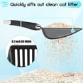 thumbnail image 5 of OAZOUF Stainless Steel Metal Cat Litter Scoop, Heavy Duty Rustproof Cat Scooper with Ergonomic Handle for Litter Box Cleaning, Black, 5 of 13
