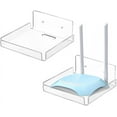 thumbnail image 5 of 2 Pack Acrylic Wall Shelf Small Floating Shelf Wall Mounted Shelf Display Ledges Adhesive Hanging Shelves for Bedroom Living Room Storage Decor Adhesive & Drilling Installation, 5 of 7