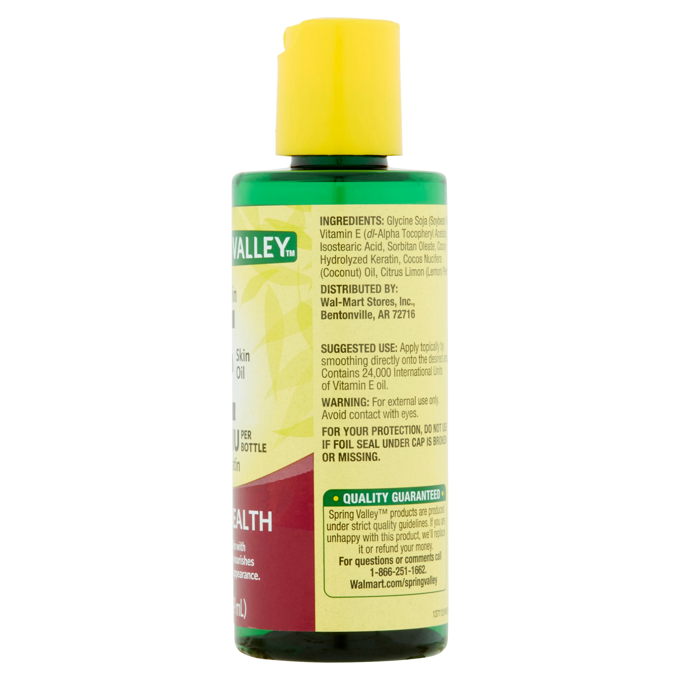Spring Valley Vitamin E Oil W/Keratin