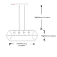 thumbnail image 3 of 4-Light Black Chandelier Ceiling Light Pendant with Adjustable Rods, Modern Rectangle Farmhouse Chandeliers, 3 of 6