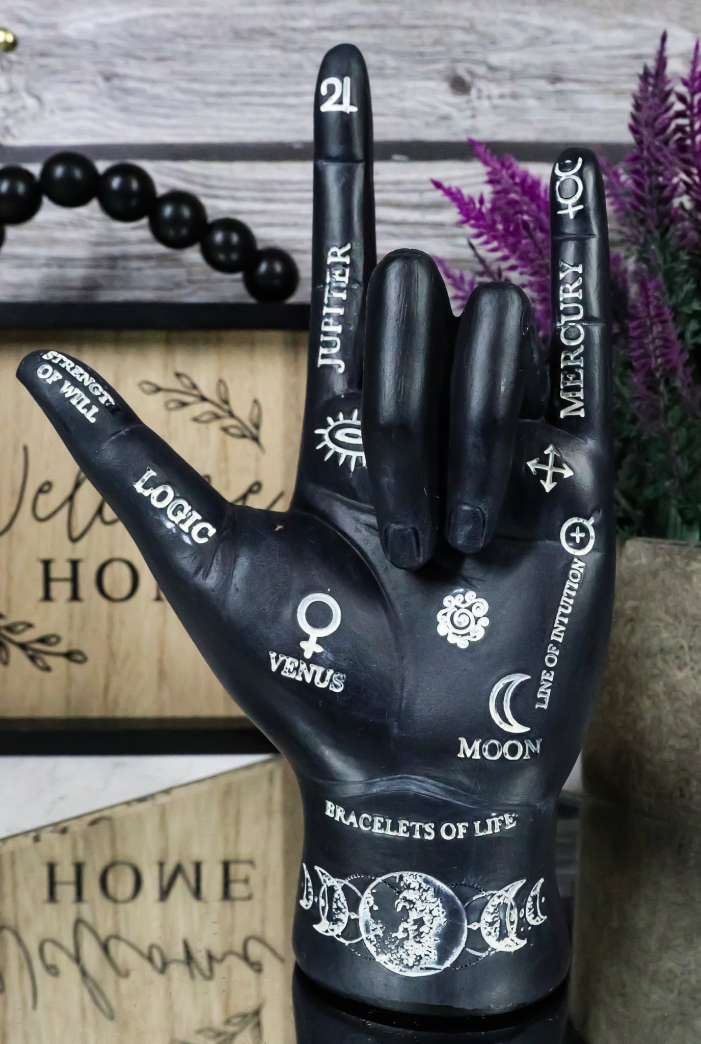 Palmistry Chriomancy Fortune Telling Hand Figurine 17.7cm main image 1