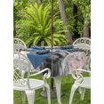 thumbnail image 3 of Outdoor Tablecloths with Umbrella Hole & Zipper, Black Cow Floral Round Tablecloths 60 Inch, Grey Ombre Farmhouse Animals Waterproof Table Cloth, Patio/Pool/Picnic Table Covers, 3 of 8