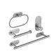 thumbnail image 2 of sweethay Toallero de baño montado en la pared, soporte de riel de acero inoxidable, colgador de abrigos, gancho autoadhesivo sin perforaciones para el Accesorios de baño Plata sweethay HA066971-02, 2 of 6