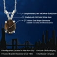 thumbnail image 2 of Gem Stone King 10K White Gold Brown Smoky Quartz Pendant Necklace for Women | 0.75 Cttw | Gemstone Birthstone | Oval 7X5MM | With 18 inch Chain, 2 of 6