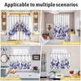 thumbnail image 5 of Purple Blooms Floral Kitchen Curtains Window Panels, Farmhouse Spring Flowers Botanical Insulated Window Treatment Curtain, Grommet Curtains for Bedroom/Living Room/Bathroom, 2 Piece 42"Wx45"L, 5 of 8