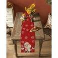 thumbnail image 5 of Red Santa Christmas Burlap-Cotton Table Runner 90 Inches Long,Xmas Snowflake Watercolor Vintage Farmhouse Table Runners,Outdoor Dining Tablecloths Decor for Baby Shower Party Wedding 13x90, 5 of 9