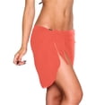 thumbnail image 4 of Women's Short Sarongs Cover Ups Sheer Bikini Wraps for Swimwear Watermelon Red One Size, 4 of 4