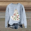thumbnail image 2 of Christmas Sweaters for Women Long Sleeve Crew Neck Knit Relaxed Fit Xmas Holiday Pullover Sweater Themed Print Soft Casual Winter Jumper Tops Fall Sweaters, 2 of 4