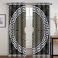 thumbnail image 2 of 2 Panels Wholesale Cheap Luxury Style Modern Black Gold cortinas Free Shipping 2Pieces Window Thin Curtains for Living Room Bedroom Drape, 2 of 6