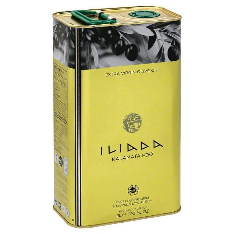 Iliada Extra Virgin Olive Oil, 102 oz, First Cold Pressed