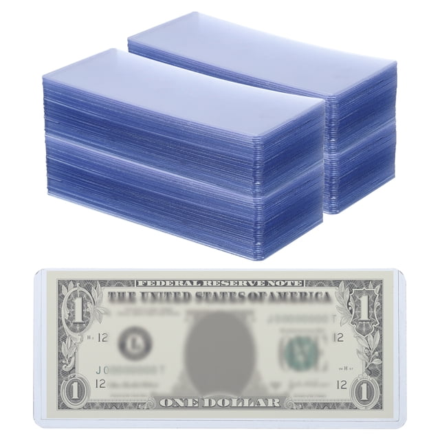 Unique Bargains Bill Money Holders, 200 Pcs Top-Insert