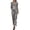 Grey, variant on Unir Womens Plaid Pant Suit 2 Piece Outfits, Notched Collar Cropped Blazer & Relaxed Wide Leg Pants Wrinkle Resistant Polyester Casual Business Sets Coffee Grey S-XXXL True To Size