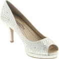 thumbnail image 7 of City Classified Frank Comfort Soft Foam Peep Toe Glitter Rhinestones High Heel Dress Pump, 7 of 7