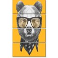 thumbnail image 2 of Funny Bear with Formal Glasses - Contemporary Animal Art Canvas, 2 of 3