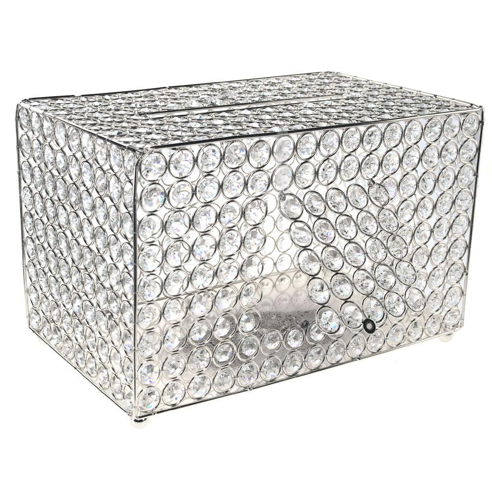 Crystal Money Card Box Wedding Centerpiece, 133/4Inch, Clear