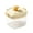 #-【Press-Type Double-Layer Ice Tray Set x1】| 【Beige】, variant on Kitchen Press-To-Release Ice Cubes Tray - Food-Grade Stackable Freezer Lattice, Push-Button Double-Layer Ice Cube Maker with Lid, Beige, Ccwuwei