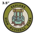 thumbnail image 2 of Explore! Zion National Park 3.5 Inch Iron Or Sew On Embroidered Fabric Badge Patch Seek Adventure, National Park Iconic Series, 2 of 2
