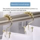 thumbnail image 5 of Wosthever Ganchos para cortina de ducha de acero inoxidable, 12 piezas, colgadores para cortinas de habitación de Hotel y baño, herrajes para anillos Accesorios de baño Oro Wosthever HA062211-03B, 5 of 6