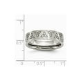 thumbnail image 6 of Solid Stainless Steel Engraved Trinity Irish Celtic Knot Symbol Matte Brushed Finish 6mm Wedding Band Ring Size 10, 6 of 7