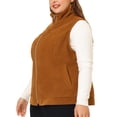 thumbnail image 2 of Chaleco de talgrande Agnes Orinda chaleco de pacon cremalley Caramelo 3X, 2 of 6
