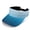 Blue Gradient Solid, variant on Leopard Print Open Top Sun Visor, Polyester Fabric All-Day Wear Sun Visor Hat Lightweight Open Top Visors for Men