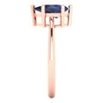 thumbnail image 3 of 1.5 ct Pear Cut Simulated Blue Sapphire Solitaire Engagement Ring for Women in 18K Rose Gold, 3 of 5