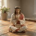 thumbnail image 5 of Stijggn Jesus Resin Desk Companion Figurine Fear not, for I am with You Sign, Small Jesus Figurines Statue Decor for Car Dashboard Home Office Table Decor, 5 of 7