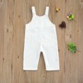thumbnail image 2 of Diconna Baby Romper, Kids Solid Color V-Neck Sleeveless Jumpsuit with Pocket, 2 of 5
